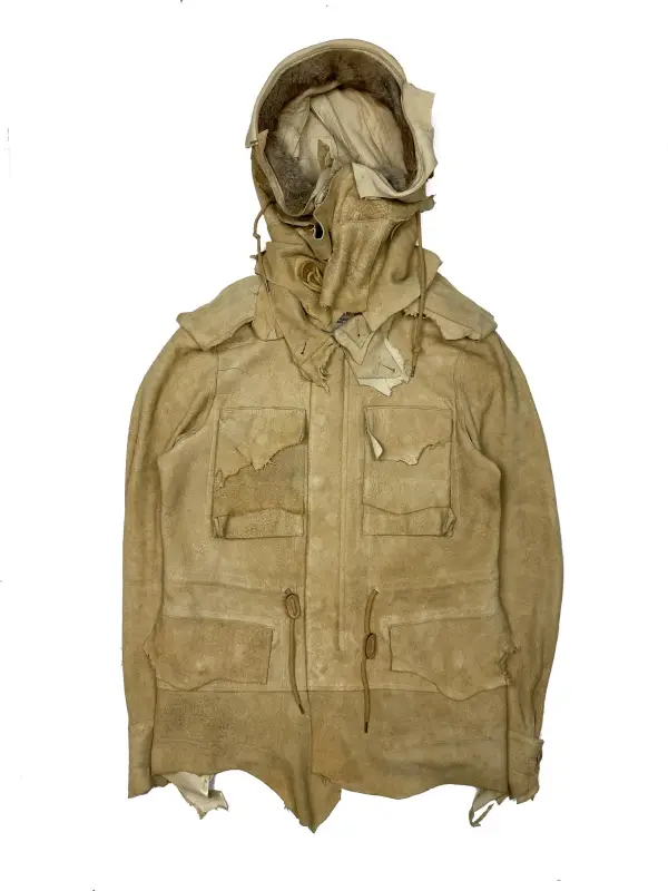 Distressed Leather Field Parka