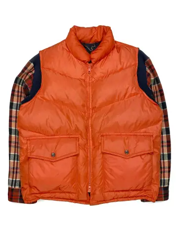 Undercover AW05 'Arts & Crafts' Hybrid Puffer Vest in Orange